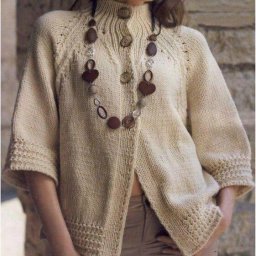 Вяжем стильный бежевый жакет