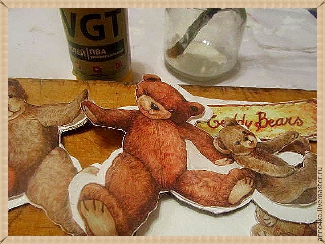 Объемный декупаж без специальных материалов: создаем панно "Ложка меда": часть 2