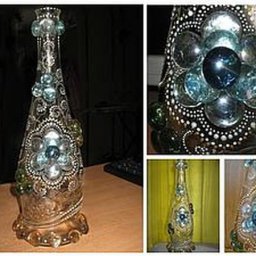 Создание хрустальной сказки: роспись стеклянной бутылки