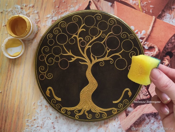 ​Создаём ключницу "Бычки и дерево изобилия": часть 2