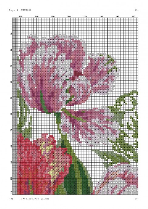 Вышиваем большую картину с тюльпанами Вышиваем большую картину с тюльпанами