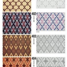 ​Замечательные жаккардовые узоры на спицах