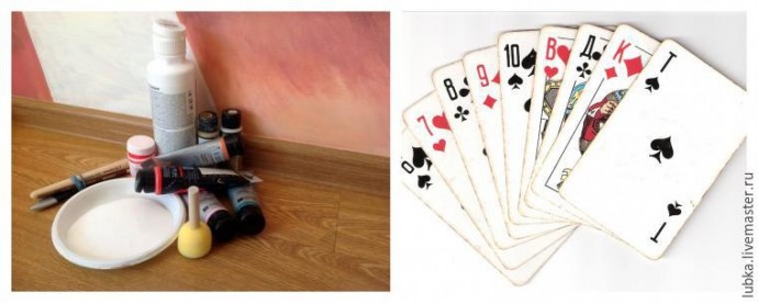 Расписываем стульчик в стиле "Алиса в стране чудес": часть 1