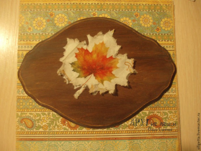 Декорирование панно "Счастливая осень": часть 2