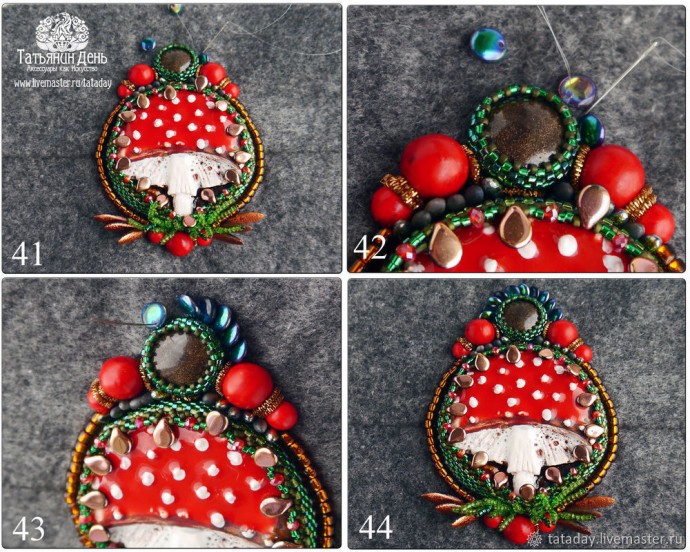 ​Создаем кулон "Мухоморчик": часть 2