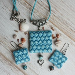 Делаем серьги с вышивкой в технике барджелло