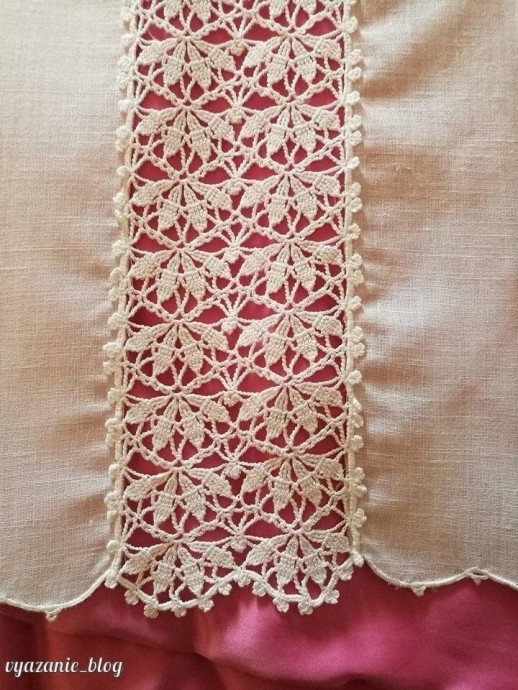 ​Кружевная вставка крючком