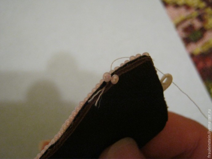 ​Вышиваем колье "Розовое утро": часть 2