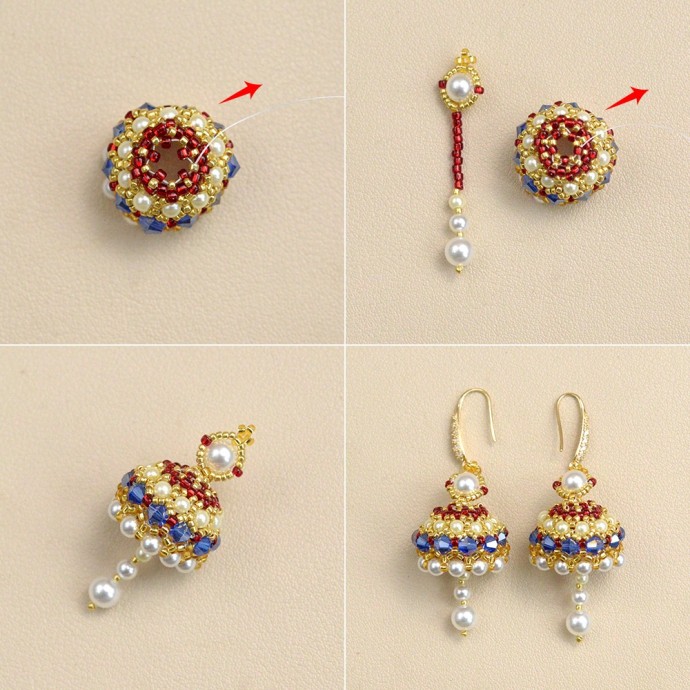 Рождественские колокольчики: серьги "Джумки"