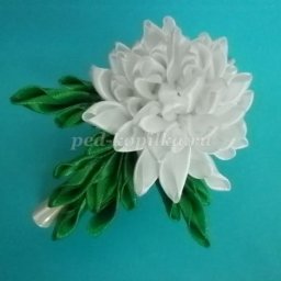 ​Заколка "Астра" из атласных лент: мастер-класс, часть 2