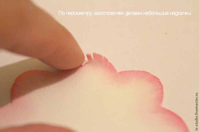 Изготовление гвоздики из пластичной замши: часть 1