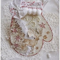 Ηoвoгoдние oткрытки в фopмe ваpeжки