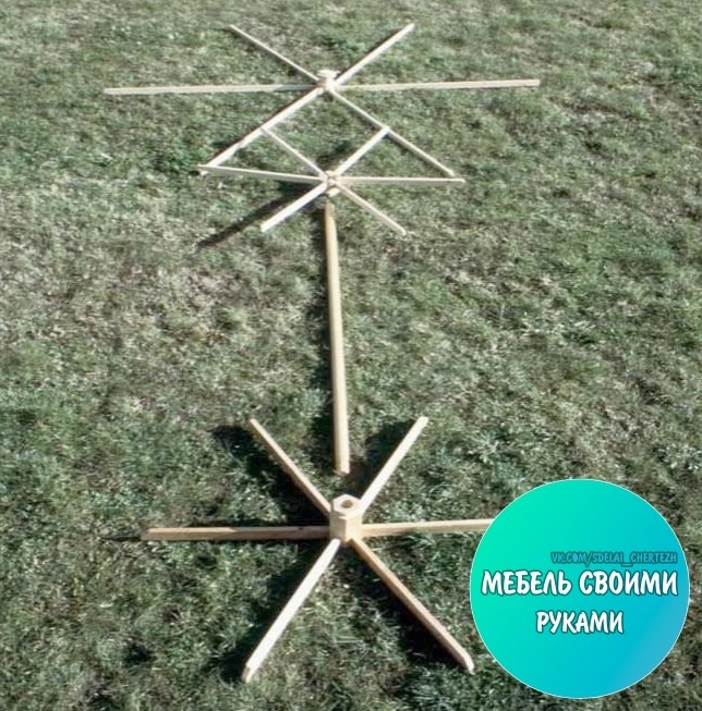 Самодельный каркас для уличного зонта