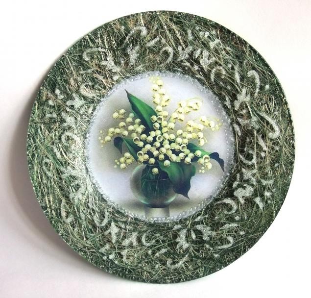 Создаем декоративную тарелку с сизалем Создаем декоративную тарелку с сизалем
