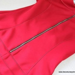 ​Техника обработки декоративной молнии на платье