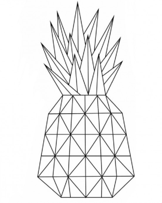 Ананас: вышивка гладью