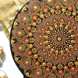 Роспись красочного панно в технике Dot-art без использования дотсов: часть 1