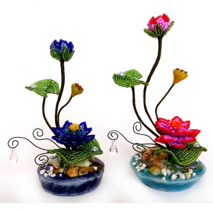 Миниатюрные растения из бисера Миниатюрные растения из бисера