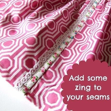 Отделка шва тесьмой