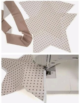 Шьём интерьерную подушку-звезду