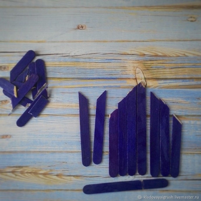 Интерьерный домик из палочек для мороженого Интерьерный домик из палочек для мороженого