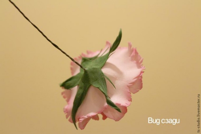 ​Изготовление гвоздики из пластичной замши: часть 3