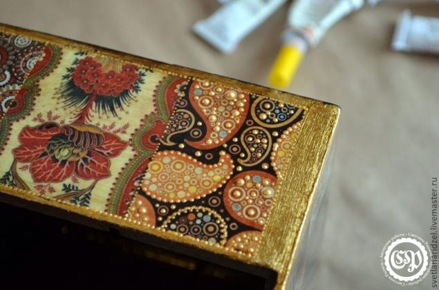 ​Коробка для чая превращается в восточную шкатулку: мастер-класс, часть 3