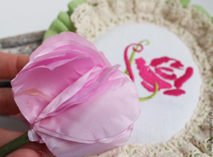 ​Роза из тафты "100 лепестков": мастер-класс, часть 3