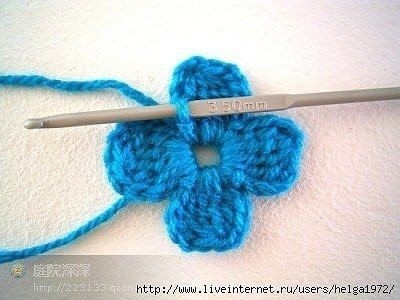 Узор, который вяжется от центра Узор, который вяжется от центра