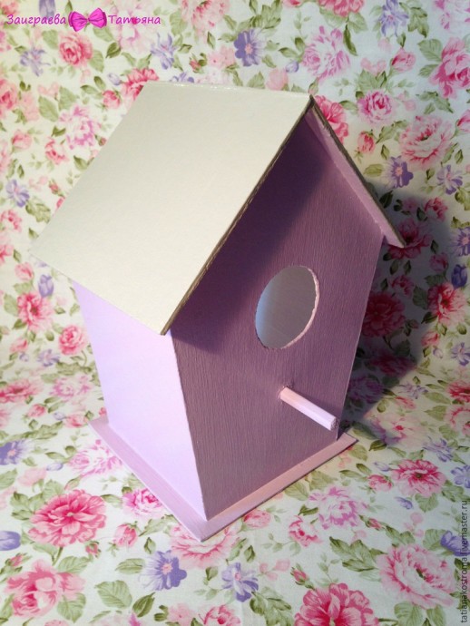 Делаем декоративный скворечник с гнездом и птичкой: часть 2 Делаем декоративный скворечник с гнездом и птичкой: часть 2