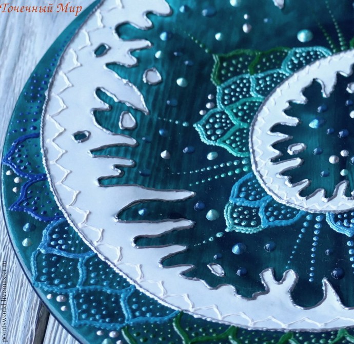 Создаем тарелку "Новая волна" в смешанной технике: часть 3