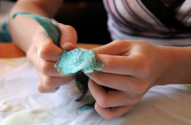 ​Валяние броши "Цветочная фантазия": часть 3