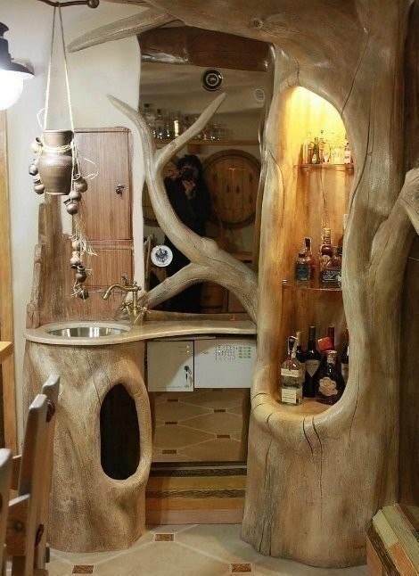 Шедевры из коряг и пней!