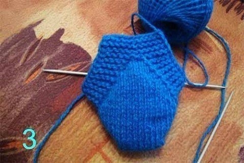 Вязаные тапочки без швов