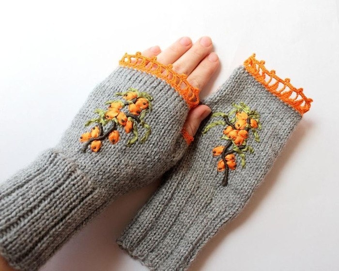 Вязаные митенки Natali Bran. Идеи для вдохновения