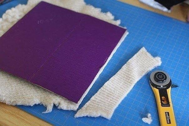 Милый плед из ненужных свитеров и джемперов