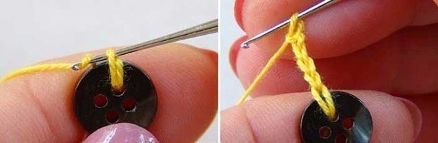 Интересная идея обвязки пуговиц