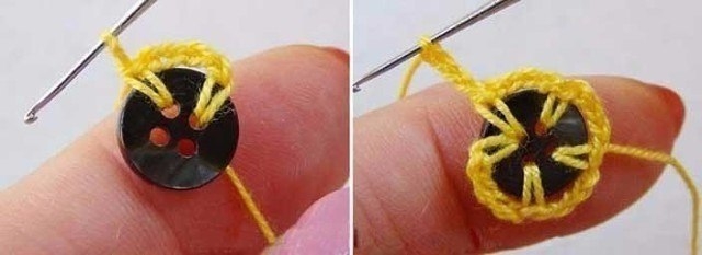 Интересная идея обвязки пуговиц