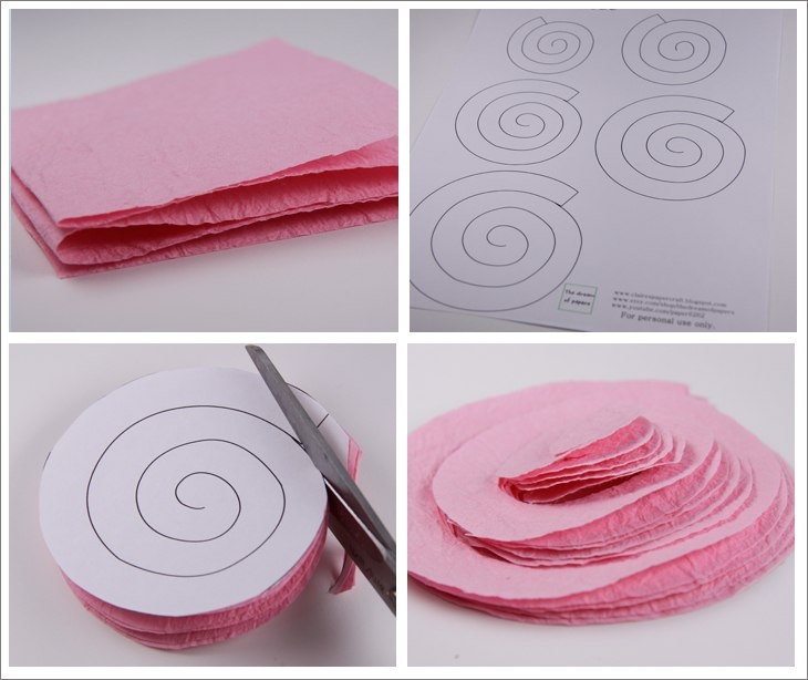 Нежный веночек из бумажных роз