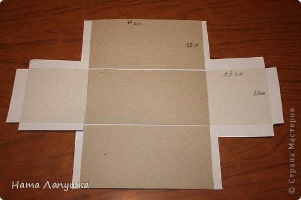 Сундучок из деревянной салфетки