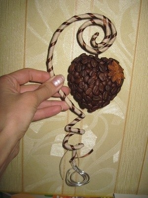 Кофейный топиарий с сердечком