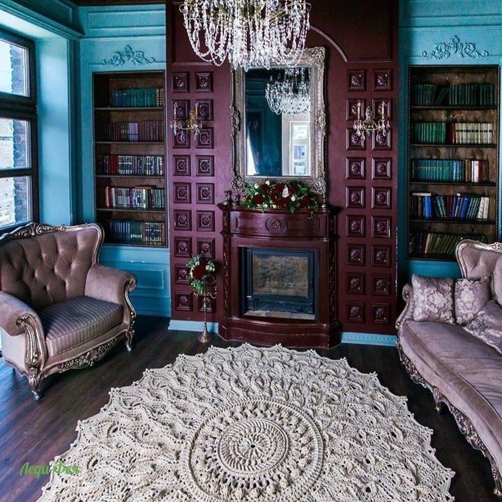 Для вдохновения - вязаные коврики.