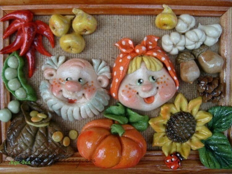 Картины и панно из соленого теста