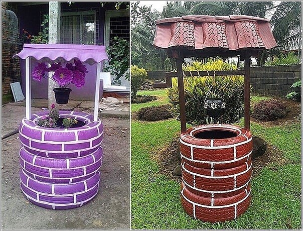 Вот какая красота получилась из обычных старых шин!