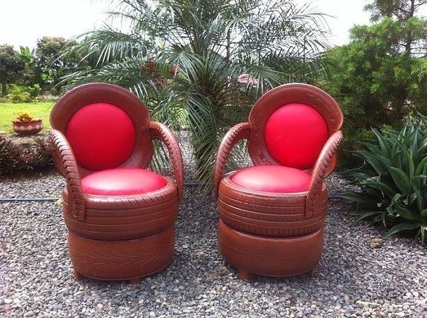 Вот какая красота получилась из обычных старых шин!