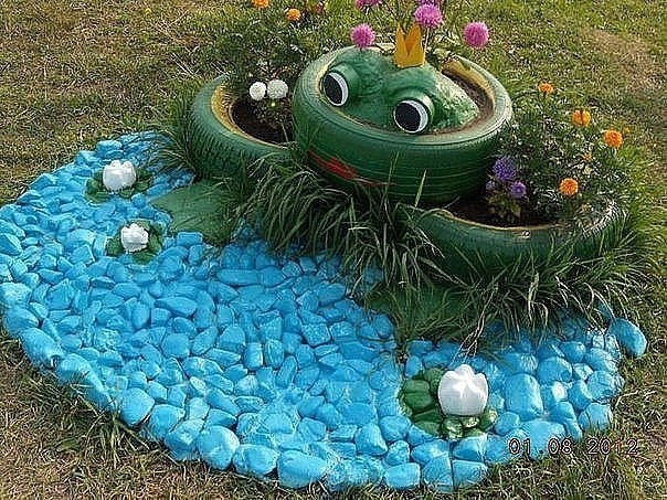 Шины в умелых руках. Позитивные идеи для двора или дачи.