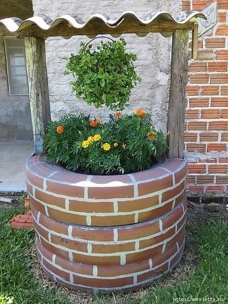 Шины в умелых руках. Позитивные идеи для двора или дачи.