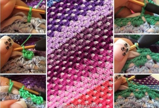 Оригинальный способ вязания сумки-мешка крючком.