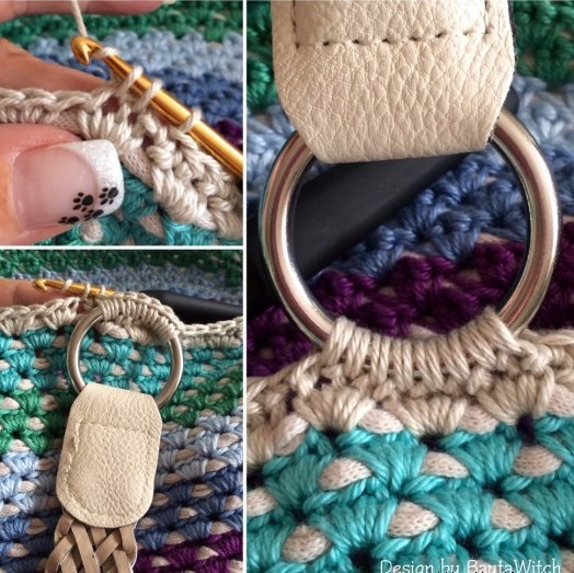 Оригинальный способ вязания сумки-мешка крючком.