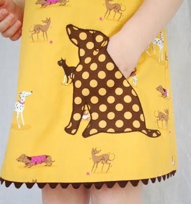 Милые кармашки для детского платья